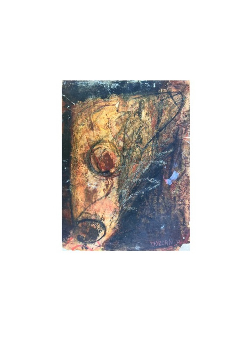 Abstract Mixed-Media Wall Art in Brown and Black